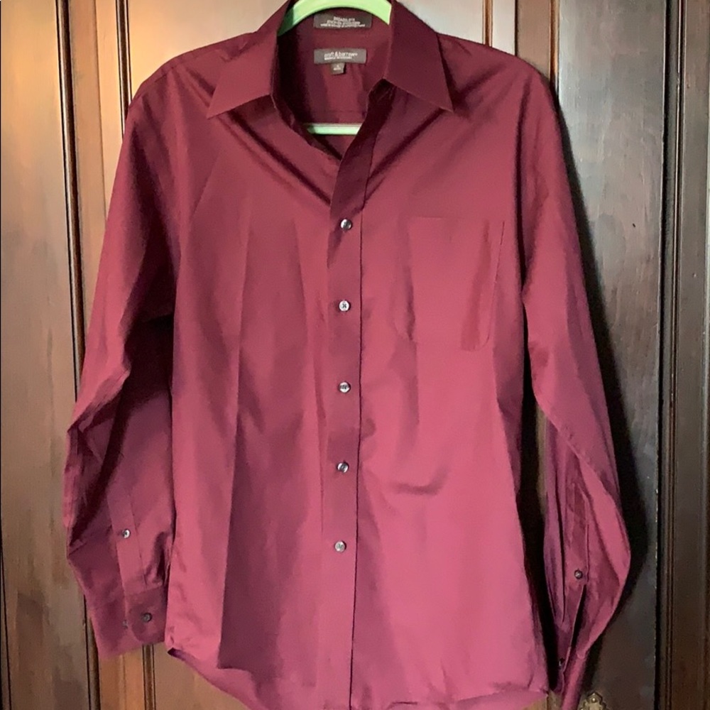 Men’s Burgundy Dress Shirt